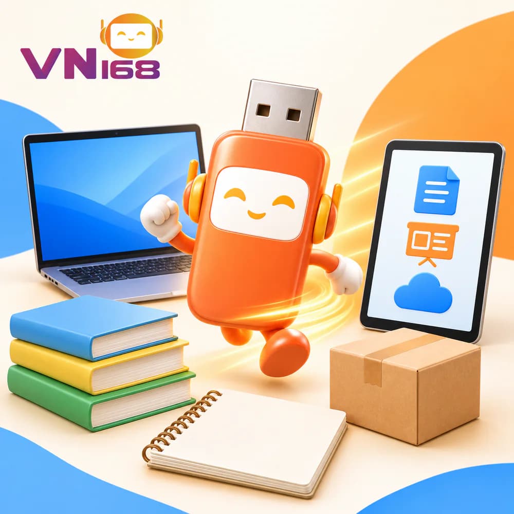 Bộ giáo án AI được bàn giao thuận tiện qua USB và thiết bị số